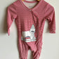 Polar Bear Red Stripe Sleeper / 6-12m