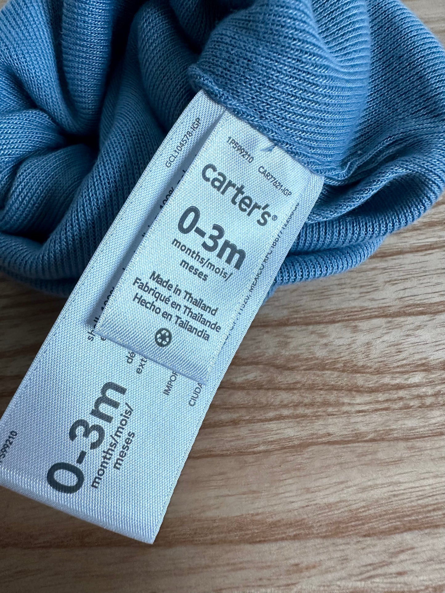 Soft Blue Beanie / 0-3m