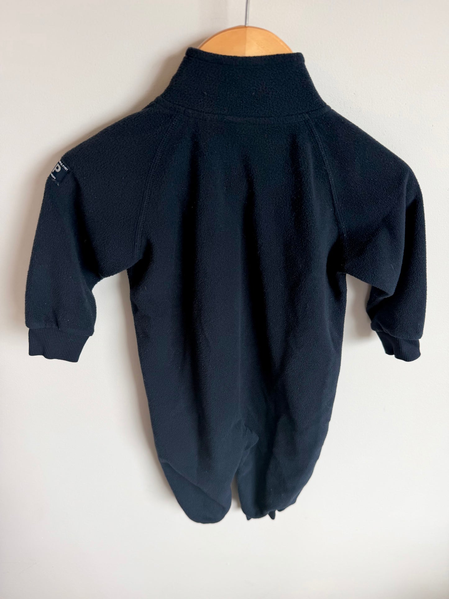 Navy Zippered Jumpsuit / 6-9m