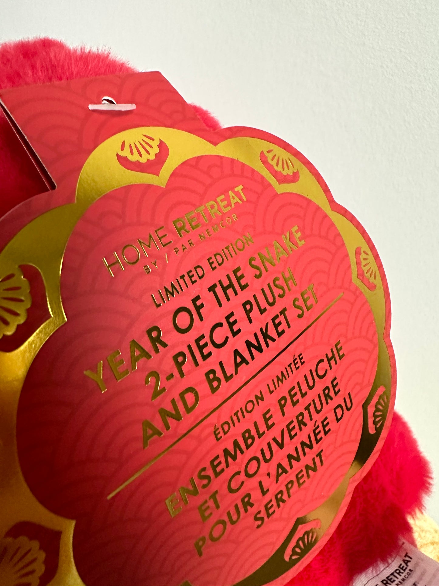 Plush Red Snake and Blanket Set (With Tags)