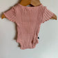 Tea Collection Pink Rib Bodysuit / 3-6m