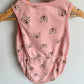 Organic Cotton Pink Animal Face Bubble Romper / 12-18m