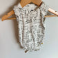 Organic Sleeveless White Animal Bodysuit / 3-6m