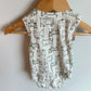 Organic Sleeveless White Animal Bodysuit / 3-6m