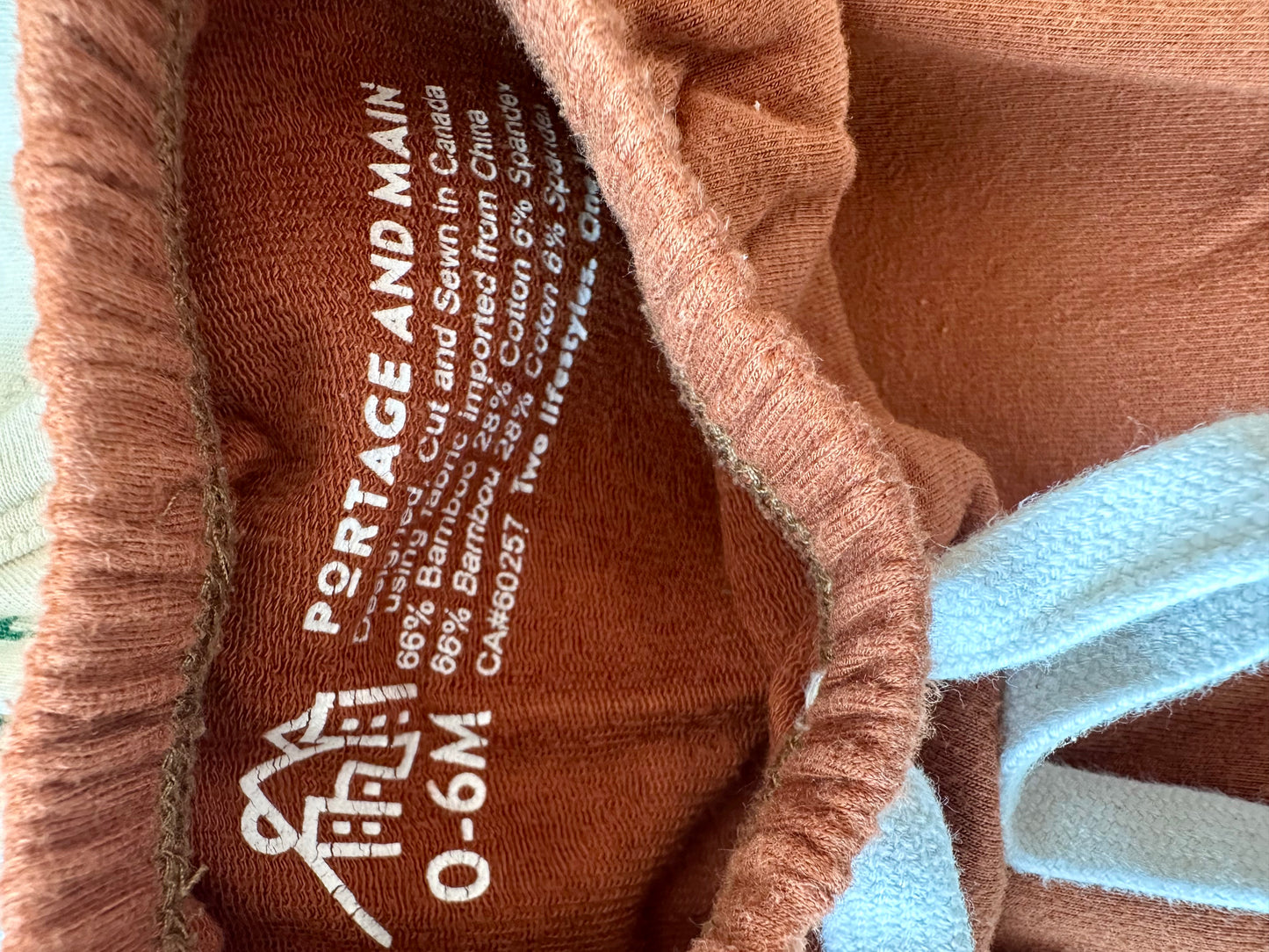 Teracotta Portage and Main Bamboo Pants / 0-6m