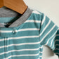 Blue Stripe Fleece Dino Sleeper / 9m
