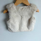White Fluffy Vest / 2-3T
