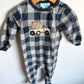 Blue + Grey Fleece Tractor Sleeper / 12m