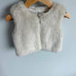 White Fluffy Vest / 2-3T