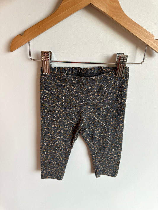 Wheat Grey Floral Pants / 6m