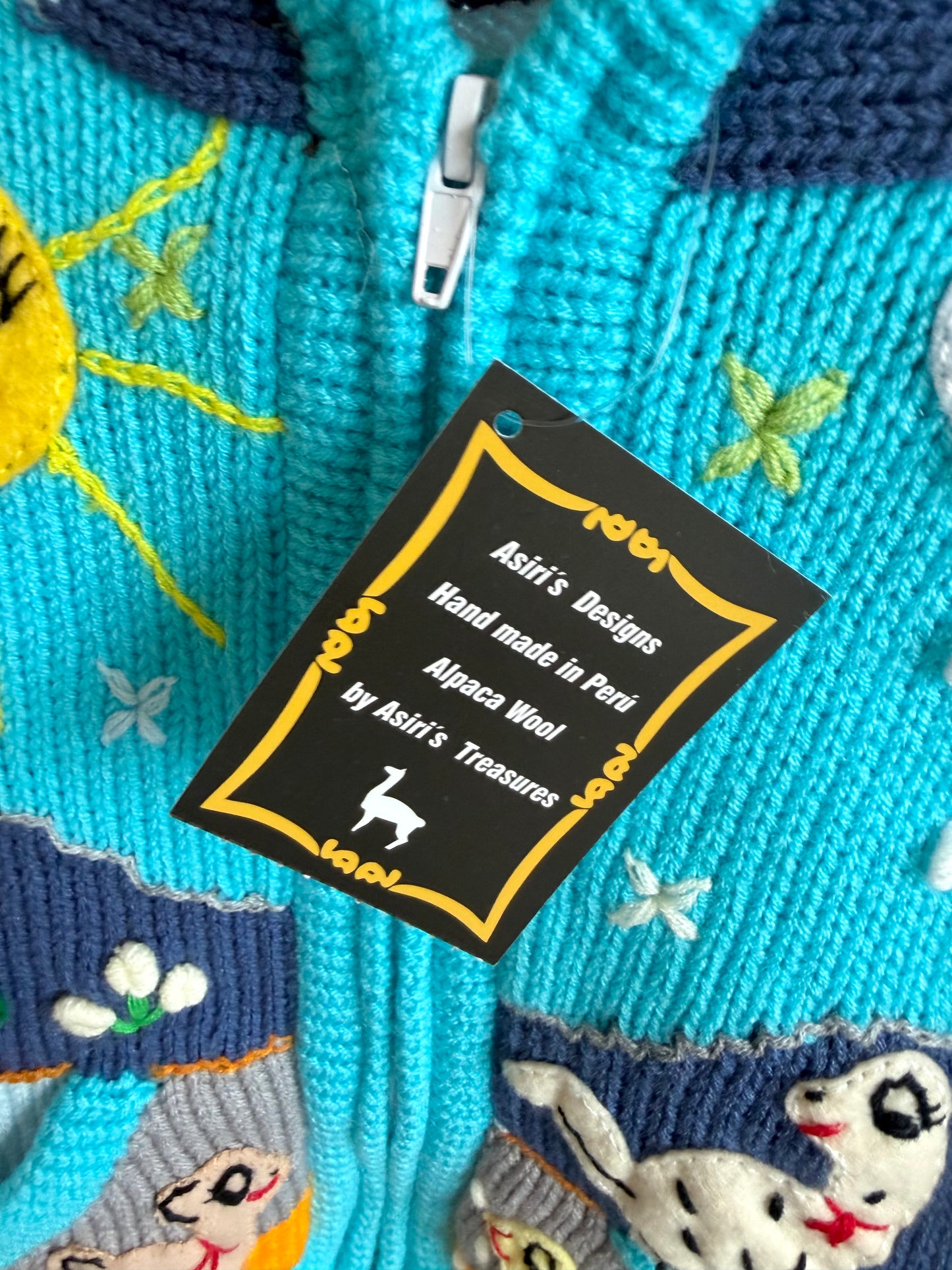 Alpaca Wool Embroidery Sweater (With tags) / 2-3T