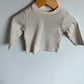 Tan Striped Long Sleeve Top / 3-6m