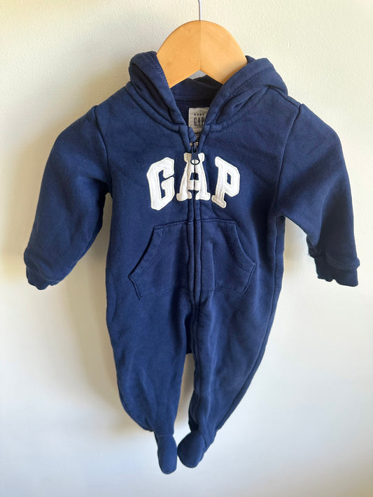 Gap Navy Hooded Jumpsuit / 6-12m