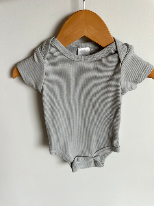 Blue Rib Bodysuit / 3-6m