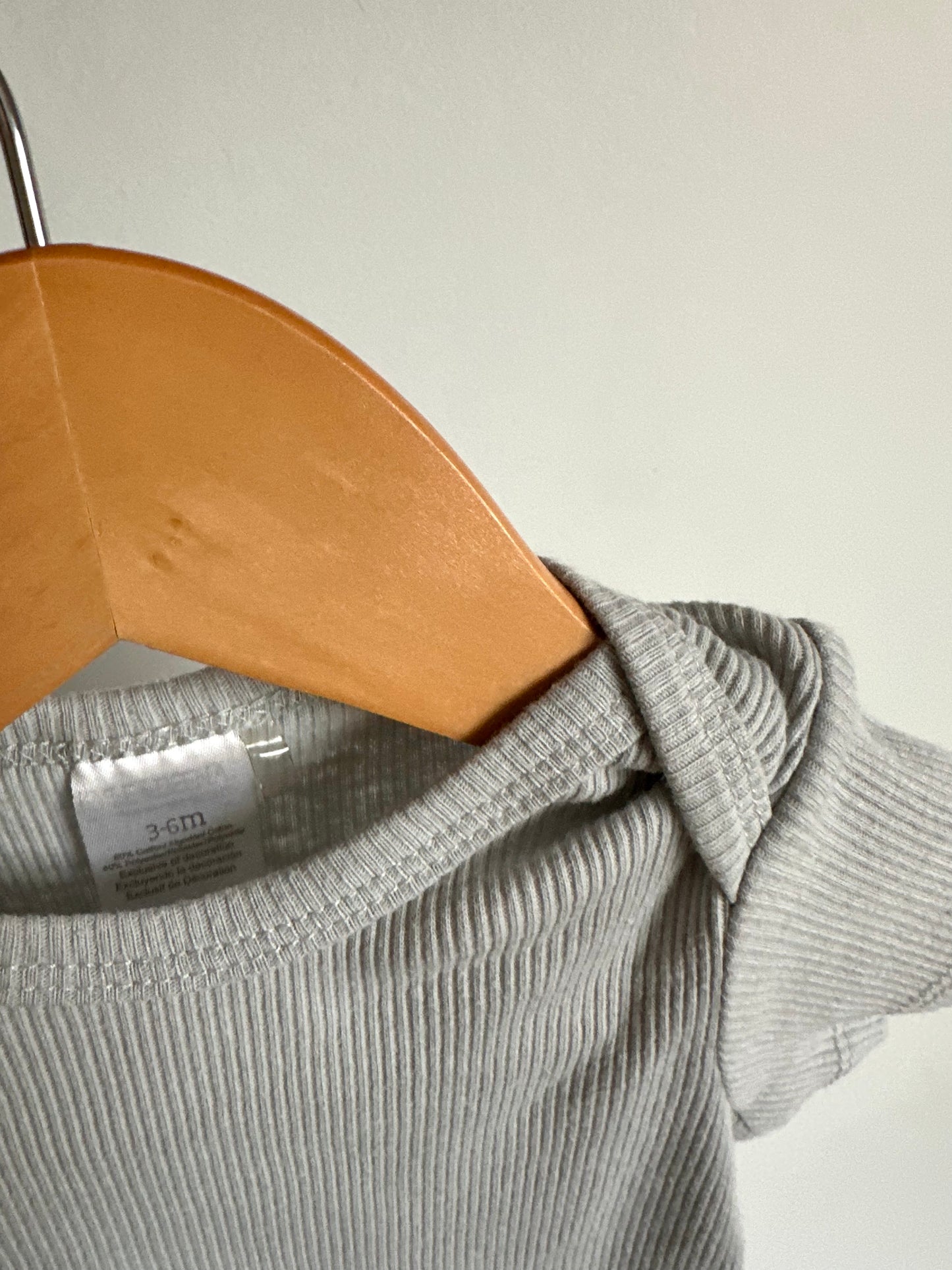 Blue Rib Bodysuit / 3-6m