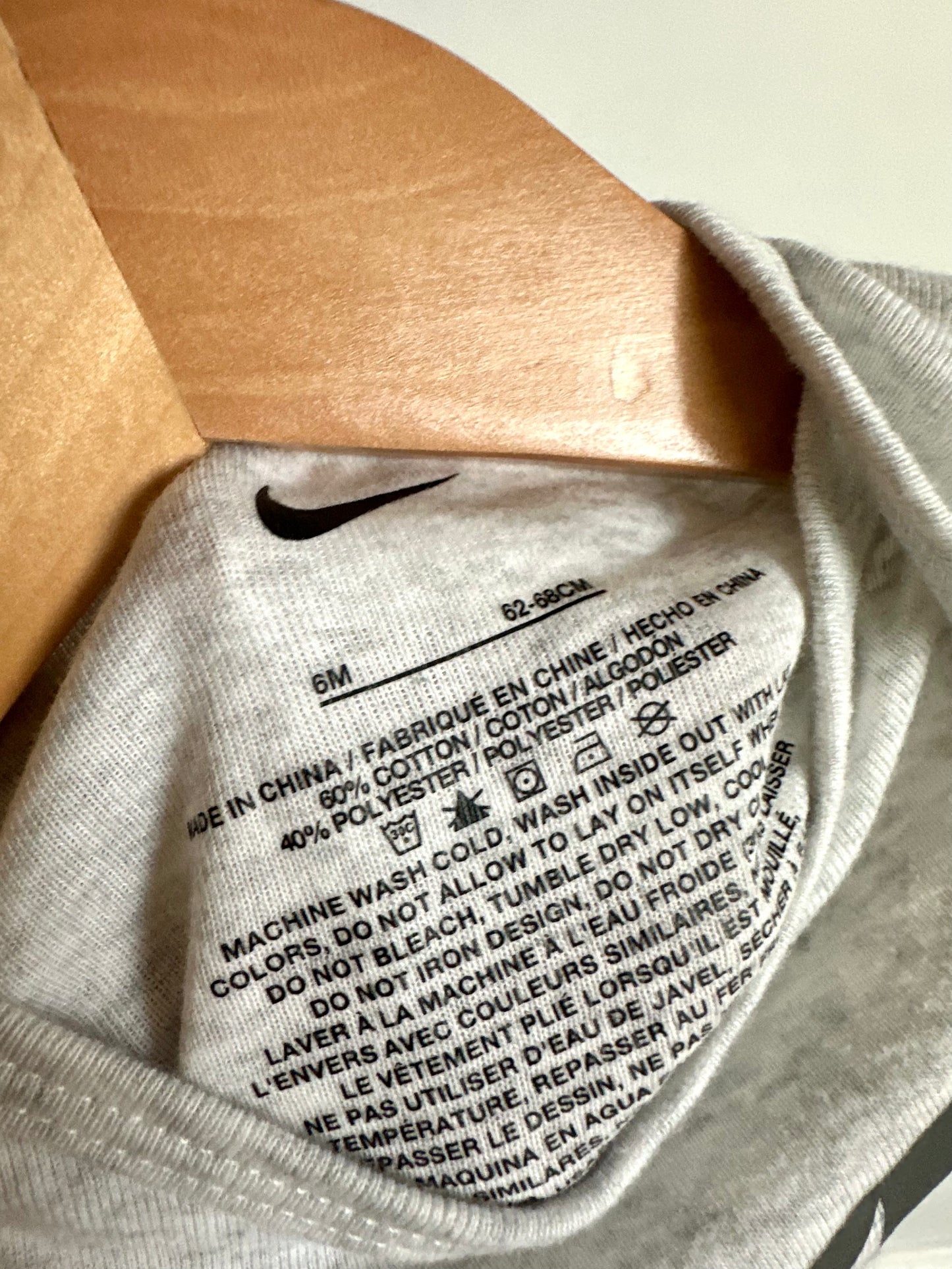 Grey Nike Bodysuit / 6m