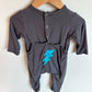 Bamboo Grey Lightening Jumpsuit with Diaper Flap / 3-6m