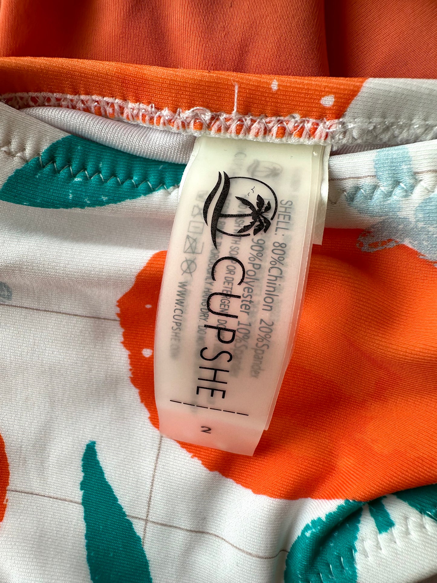 Cupshe Orange Orange 2 Piece Swimsuit / 2T