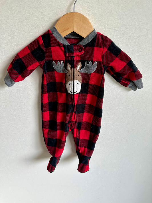 Moose Fleece Sleeper / 0m