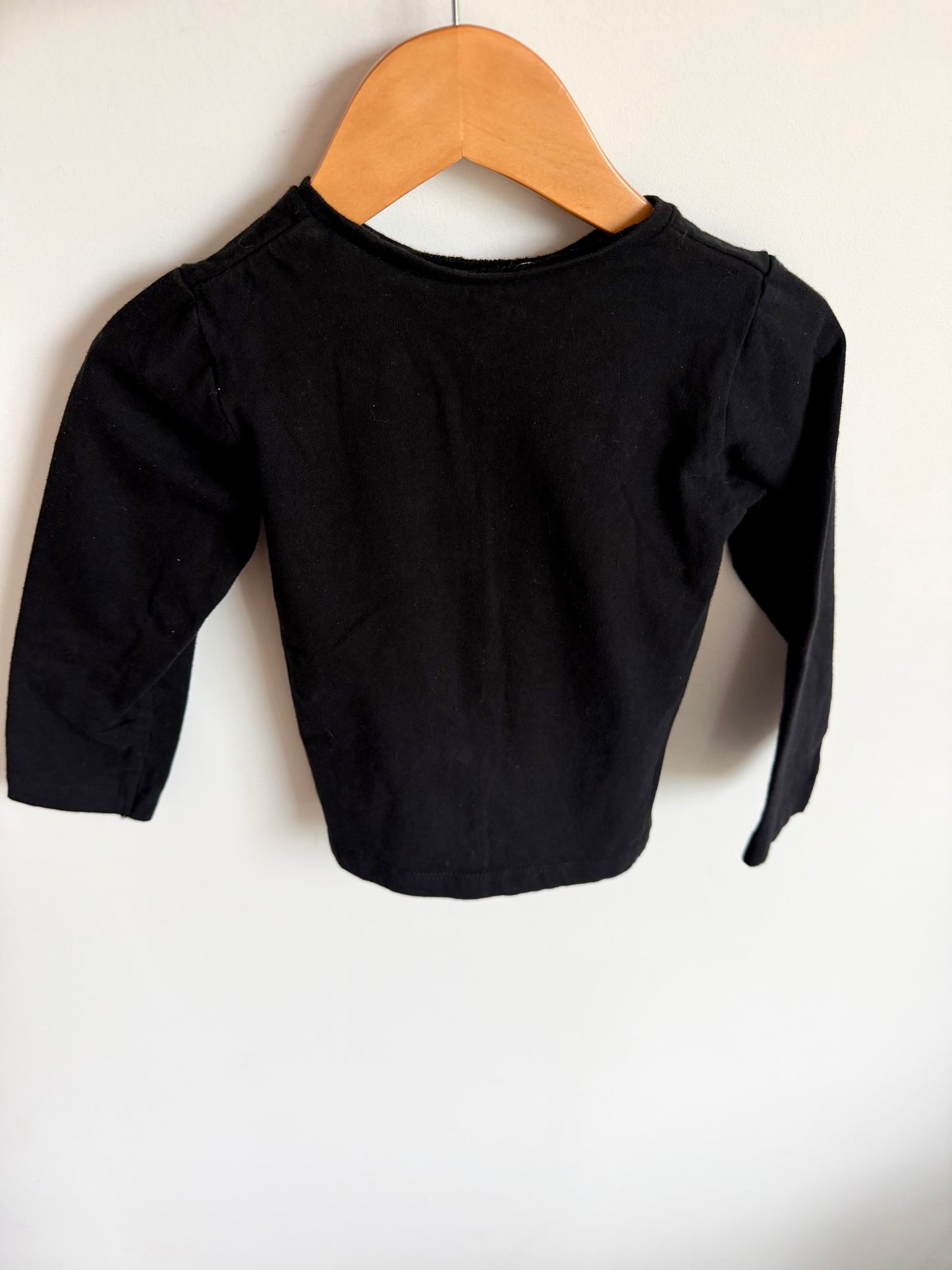 Mayoral Black Heart Long Sleeve / 3T