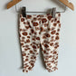 Tan Floral Leggings with Tapered Ruffle / 24m