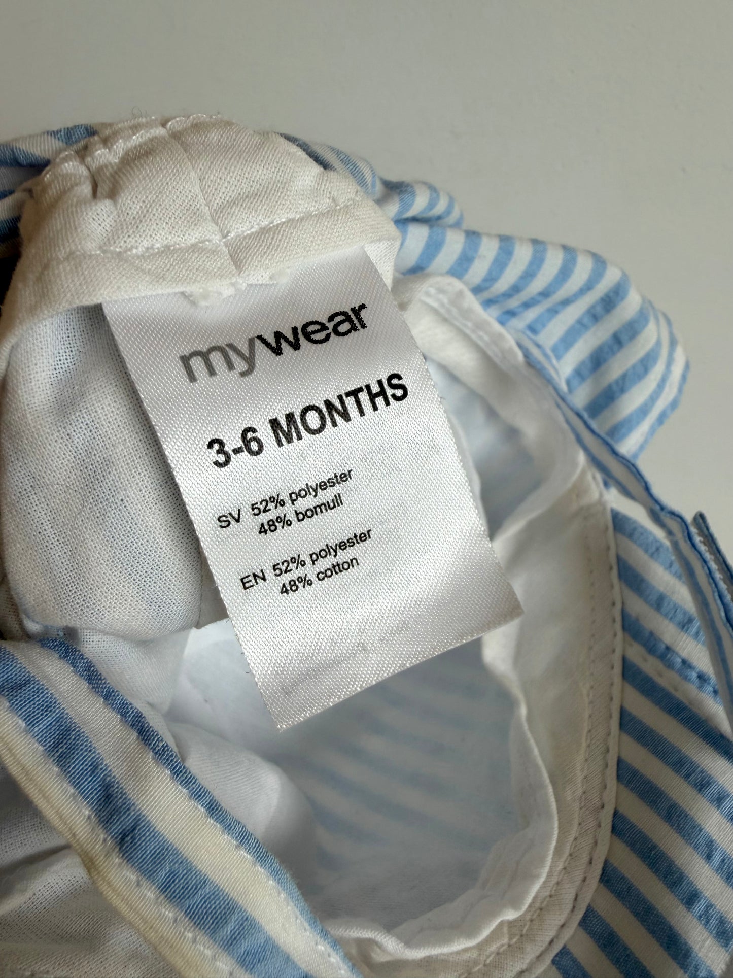 White Blue Striped Strap Hat (PLAY) / 3-6m