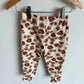 Tan Floral Leggings with Tapered Ruffle / 24m