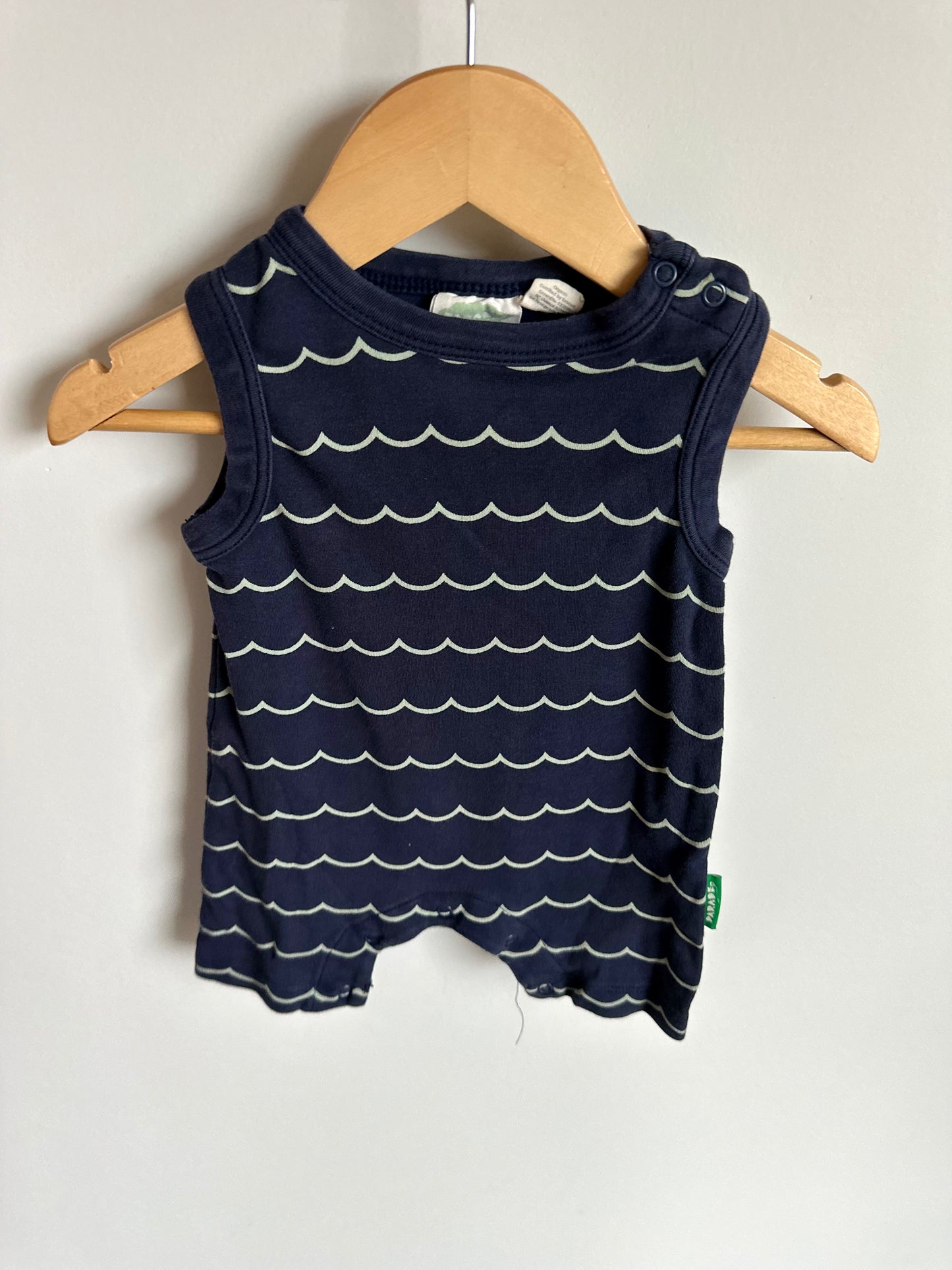 Parade Navy Waves Romper / 3-6m