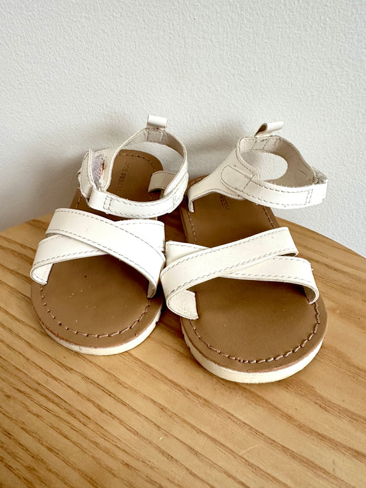 White Strap Sandals / size 5 Toddler