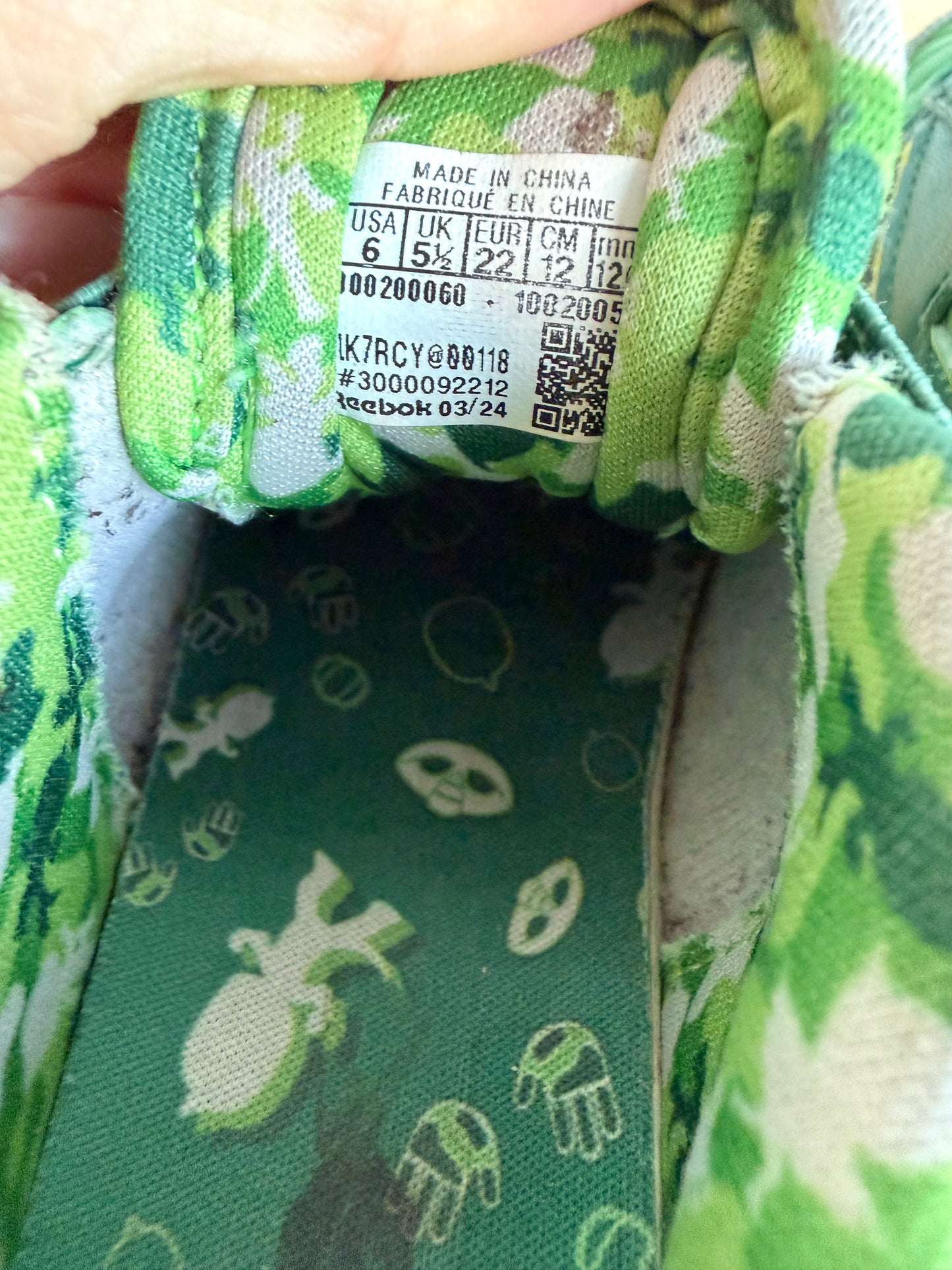 Reebok Gekko Green Shoes / Size 6 Toddler
