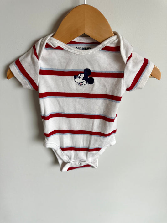 Mickey Mouse Striped Bodysuit / 3-6m