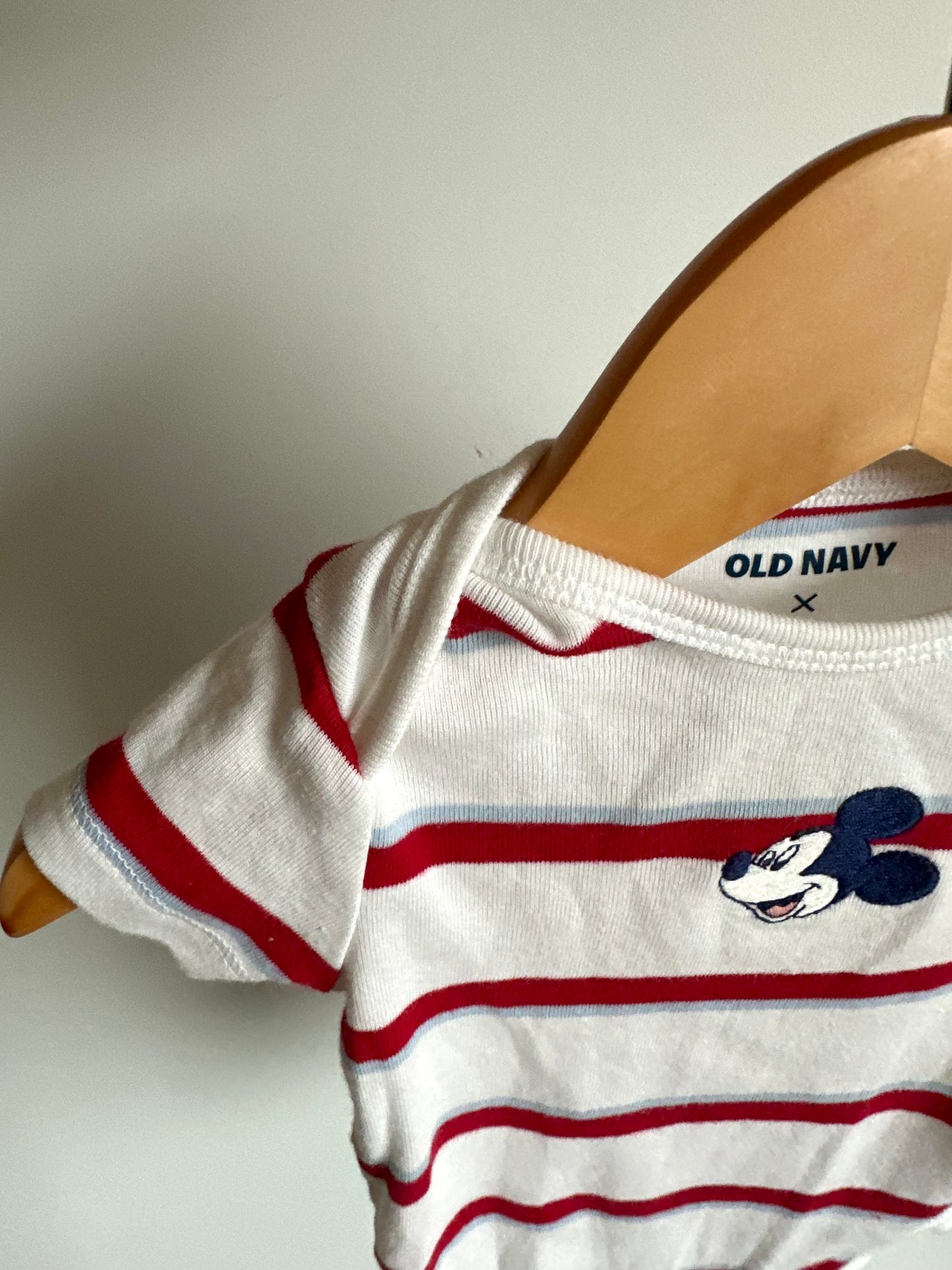Mickey Mouse Striped Bodysuit / 3-6m