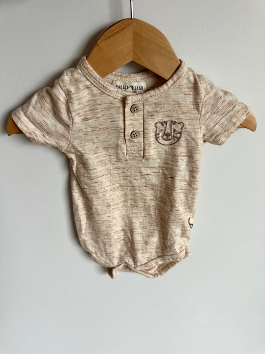 Organic Tan Tiger Bodysuit / 3-6m