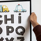 Alphabet Number Vehicle Canvas Picture (No Shipping)