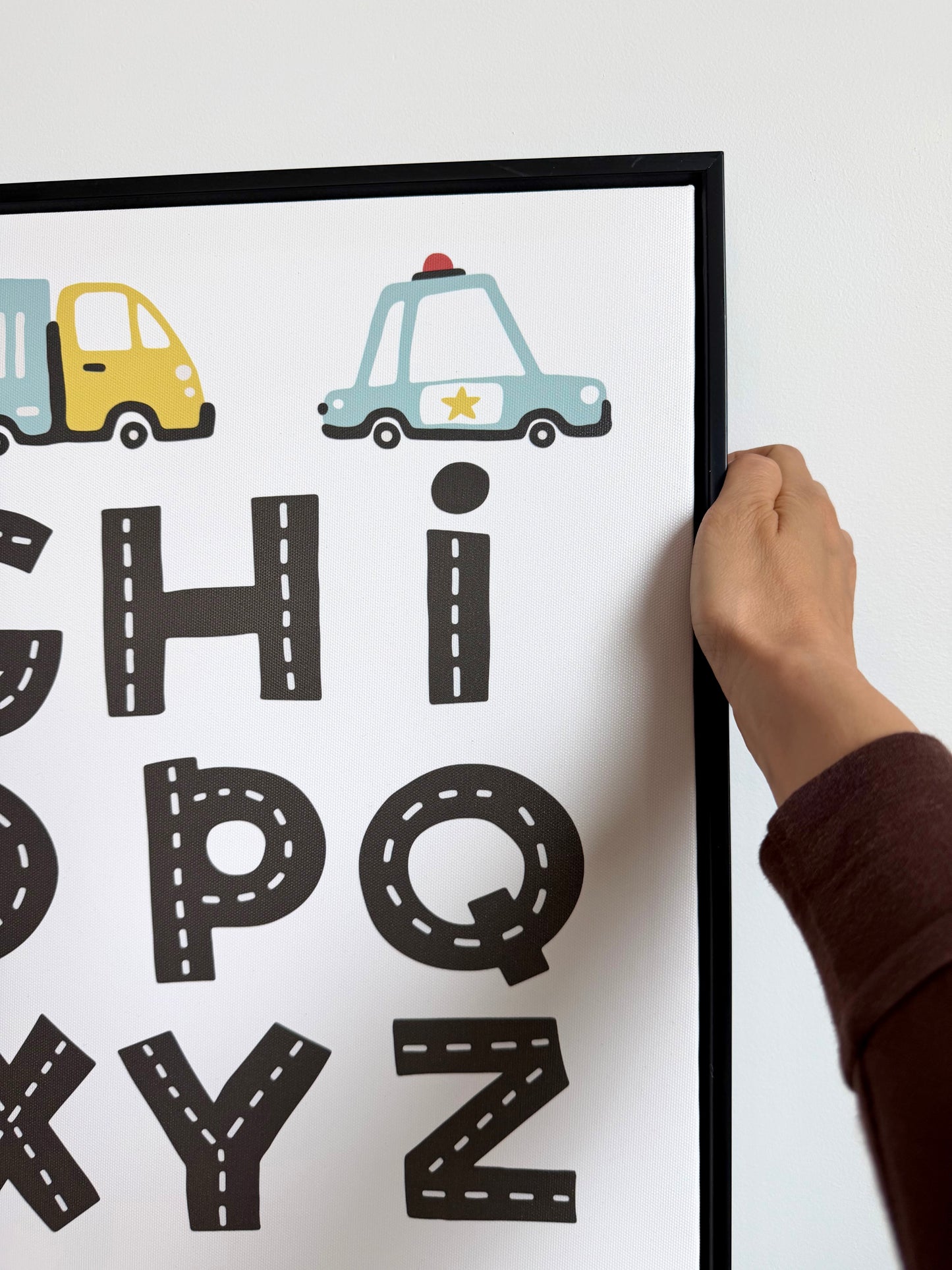 Alphabet Number Vehicle Canvas Picture (No Shipping)