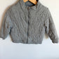 Grey Quilted Zip Sweater / 4 years