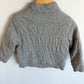 Grey Quilted Zip Sweater / 4 years