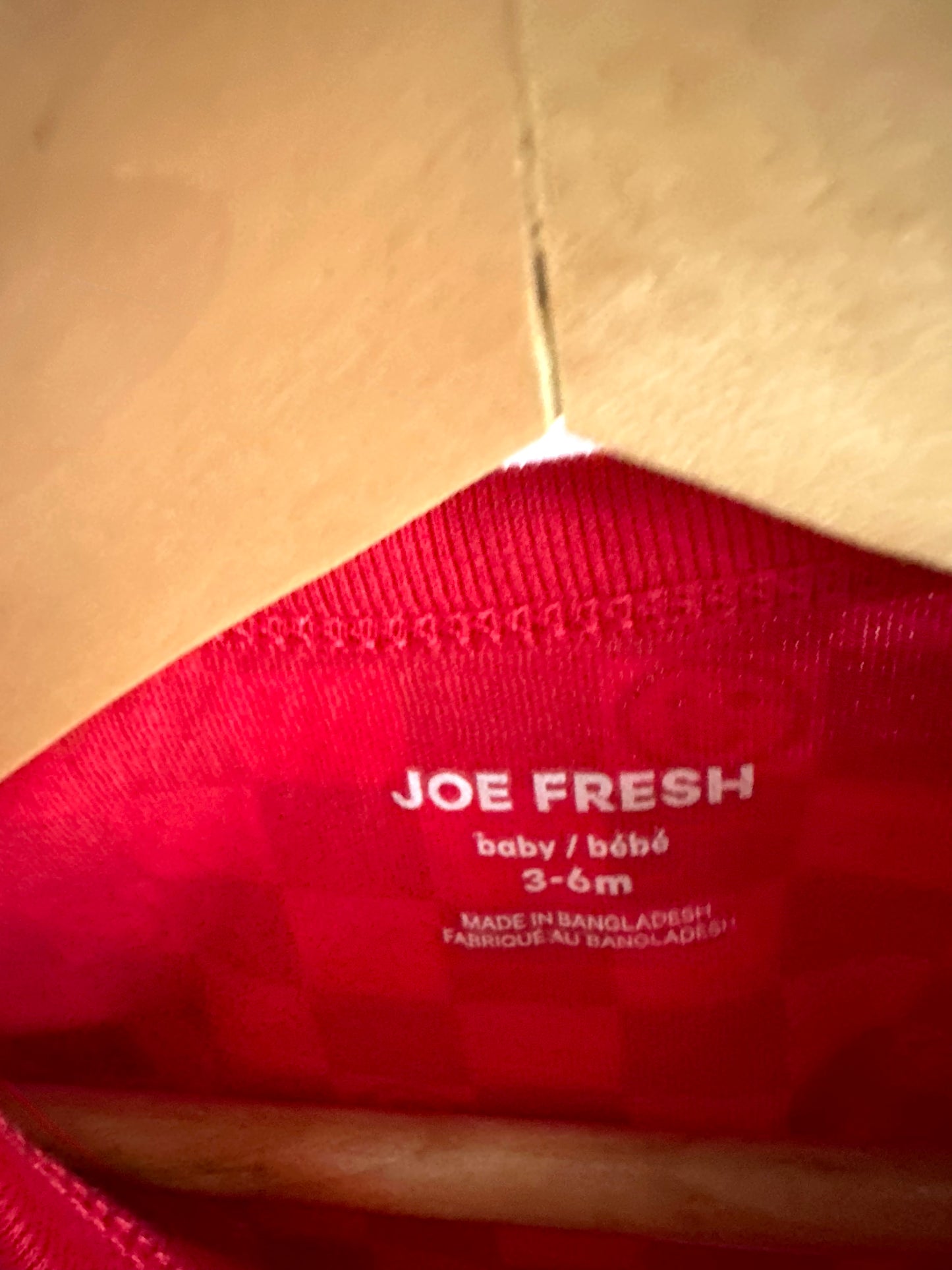 Red Checkered Smiley Top + Pants Set / 3-6m