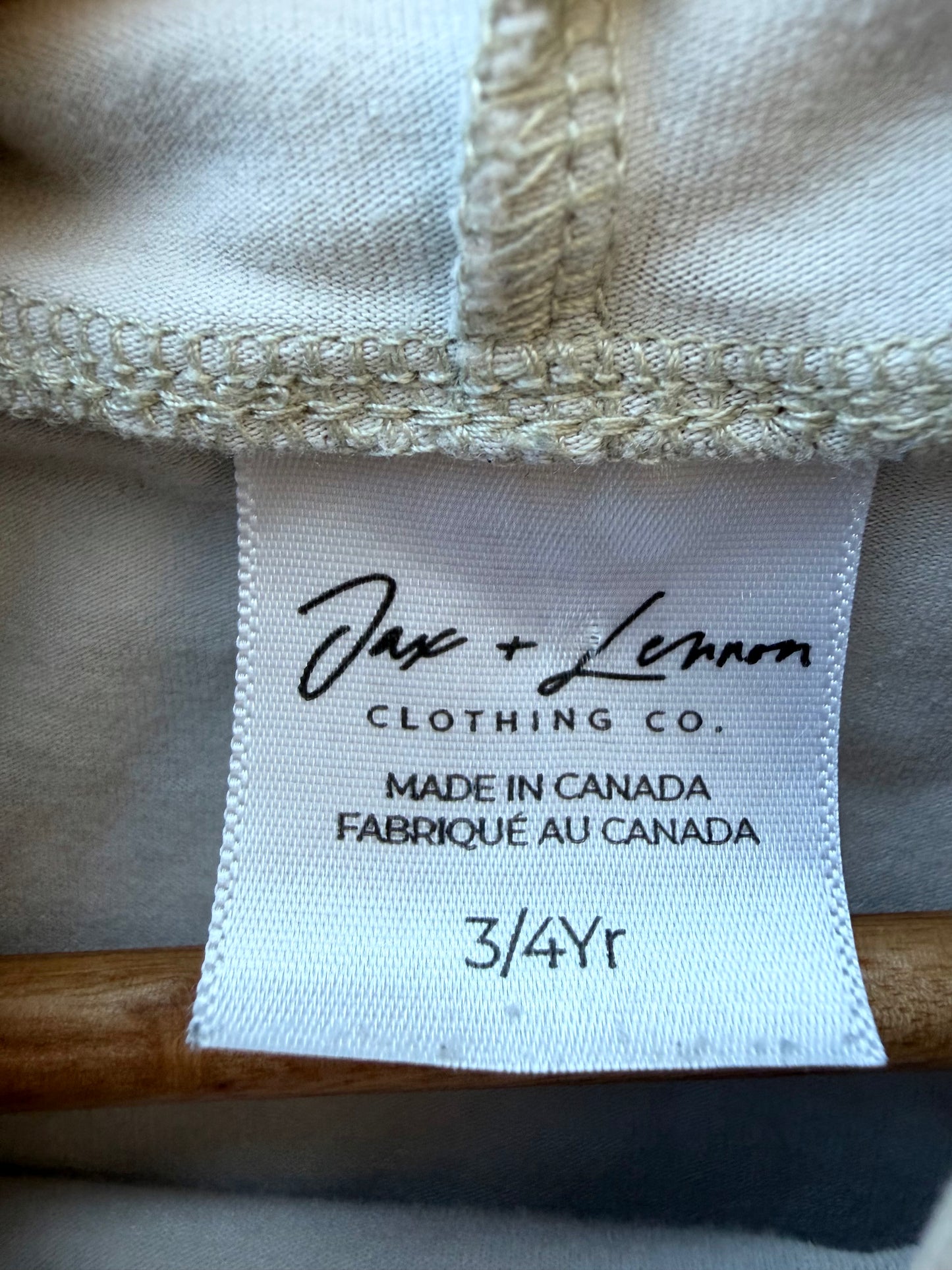 Jax + Lennon Fawn Hooded Long Sleeve / 3-4 years