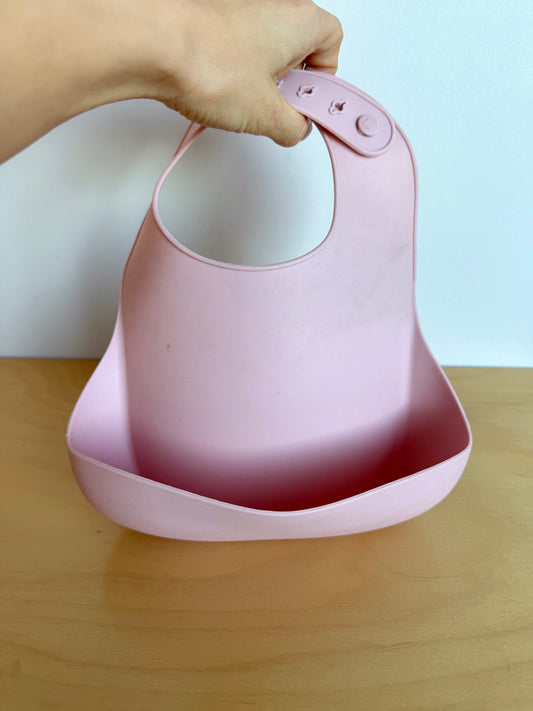 Pink Silicone Bib