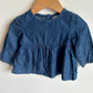 Chambray Long Sleeve Flowy Top / 9m