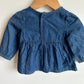 Chambray Long Sleeve Flowy Top / 9m