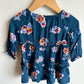 Blue Floral Long Sleeve Dress / 12m