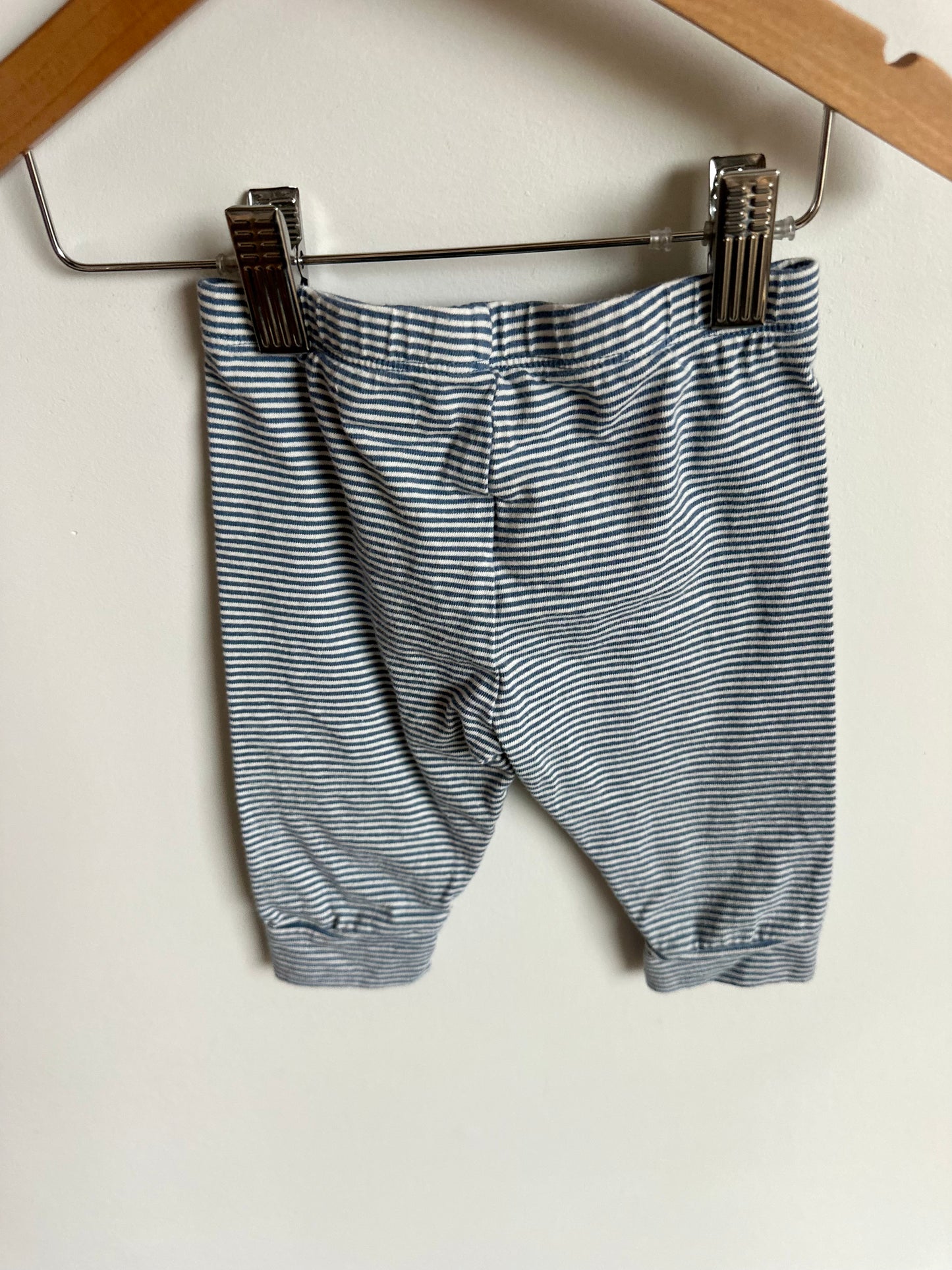 Gap Organic Blue Striped Pants / 3-6m