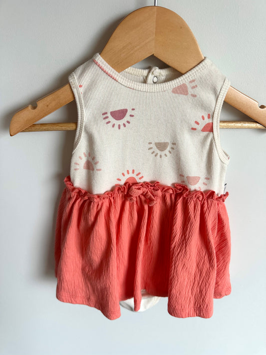 Peach Sunshine Bodysuit Dress / 6m