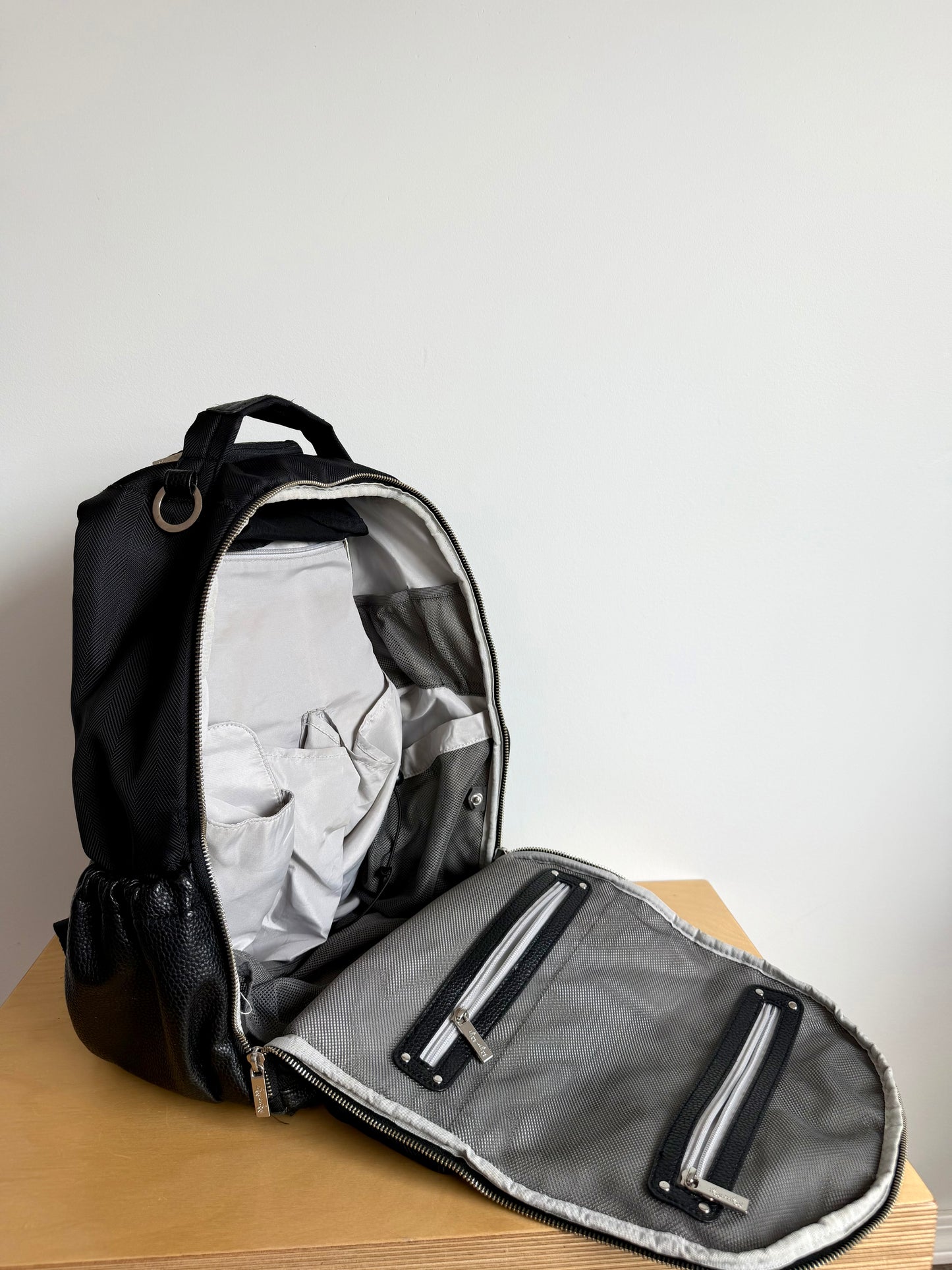 Itzy Ritzy Black "Herringbone Boss" Backpack Diaper Bag (No Shipping)