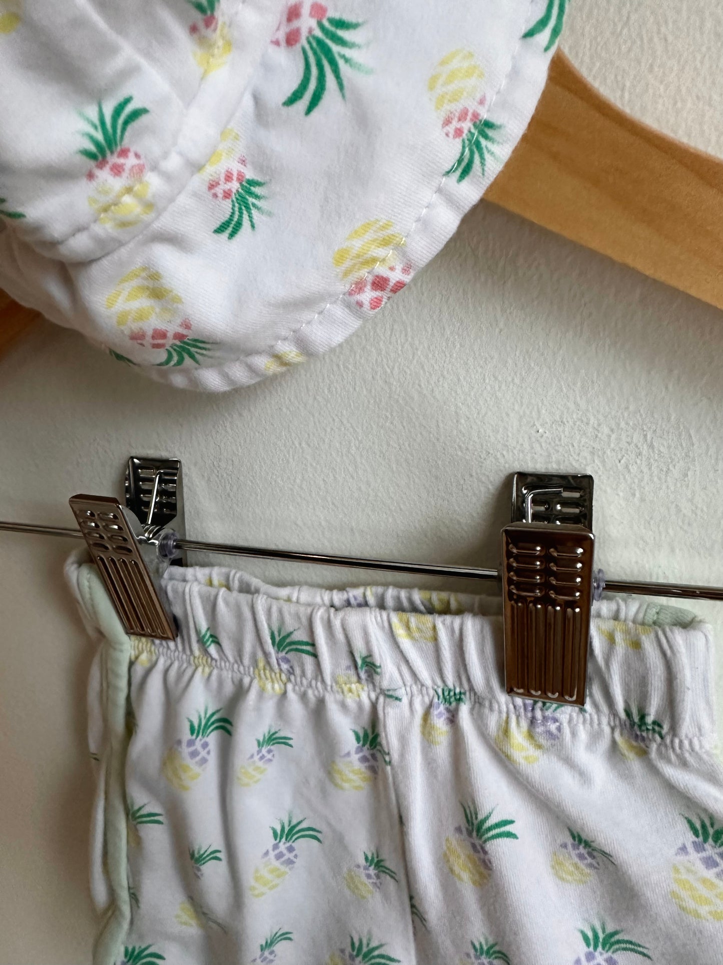 Pineapple Shorts + Sun Hat / 2-4m