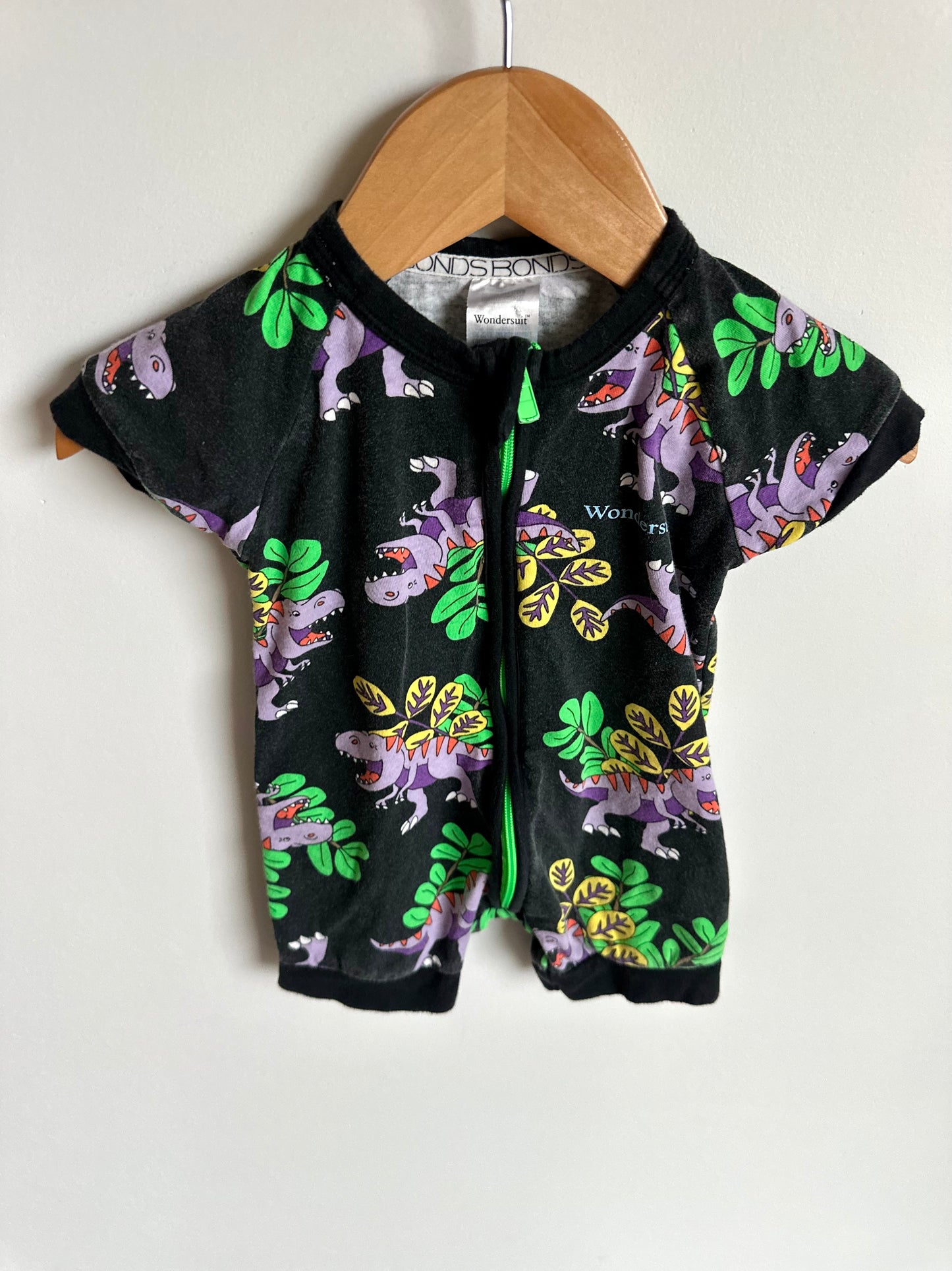 Bonds Purple Dino Romper / 0-3m