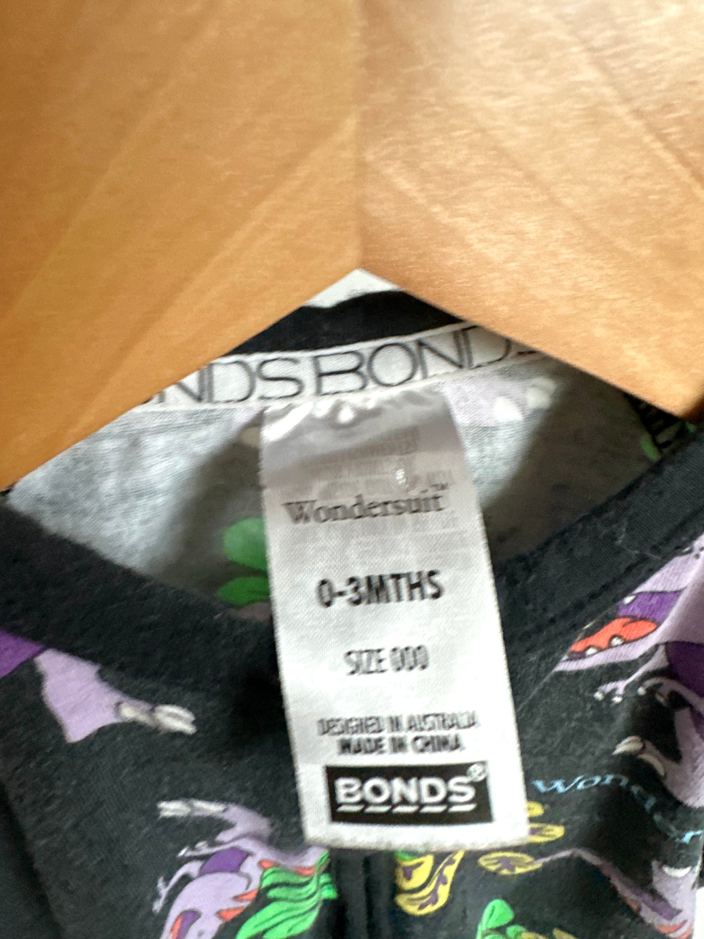 Bonds Purple Dino Romper / 0-3m