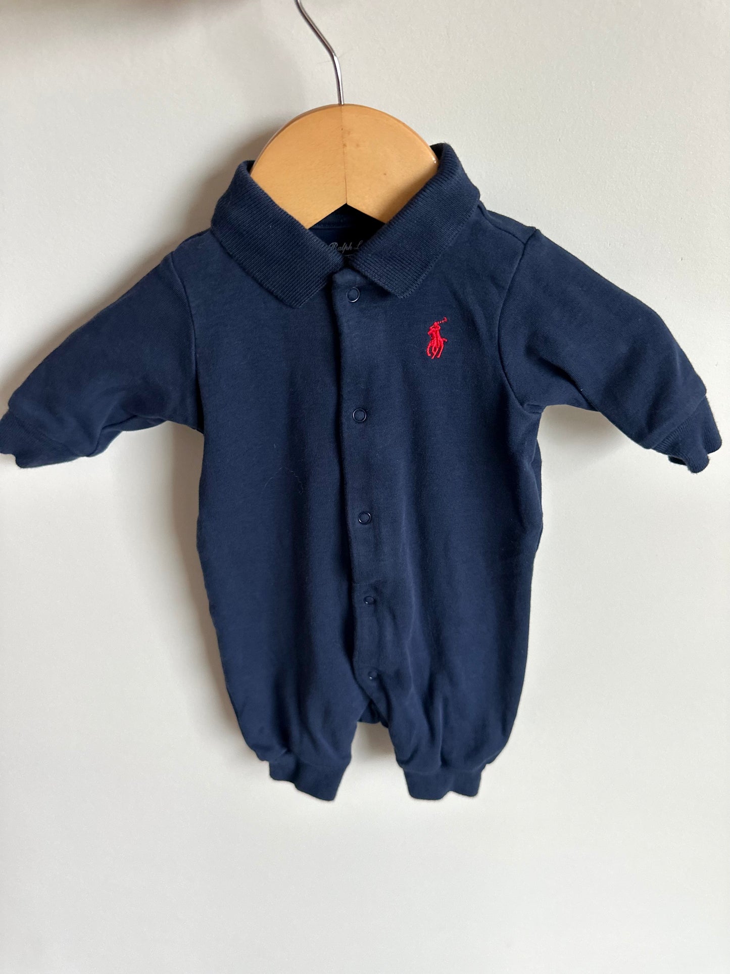 Newborn Ralph Lauren Blue Jumpsuit / 0m